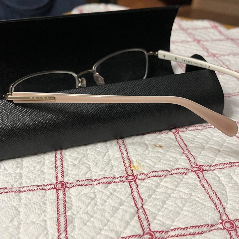 Prada Women's Rectangular Silver Gunmetal Frame E… - image 11